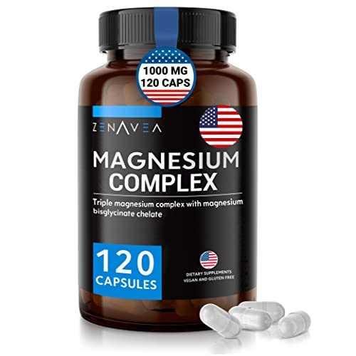 Suplemento Zenavea Triple Magnesio Complex 120 Cápsulas Veganas - Venta Internacional.