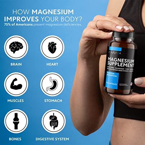 Foto 3 | Suplemento Zenavea Triple Magnesio Complex 120 Cápsulas Veganas - Venta Internacional.