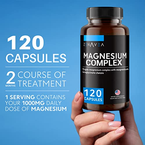 Foto 7 | Suplemento Zenavea Triple Magnesio Complex 120 Cápsulas Veganas - Venta Internacional.