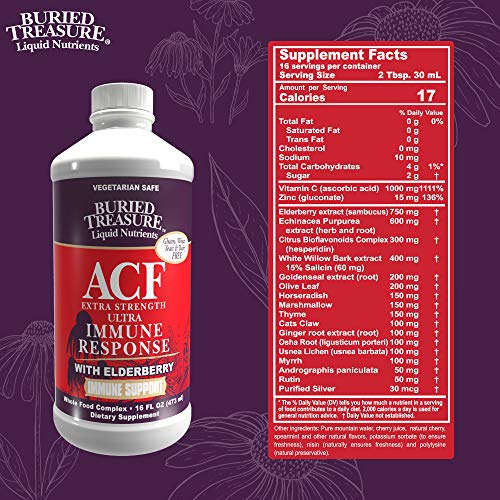 Foto 7 pulgar | Suplemento Buried Treasure Acf Extra Strength Immune 480 Ml - Venta Internacional.