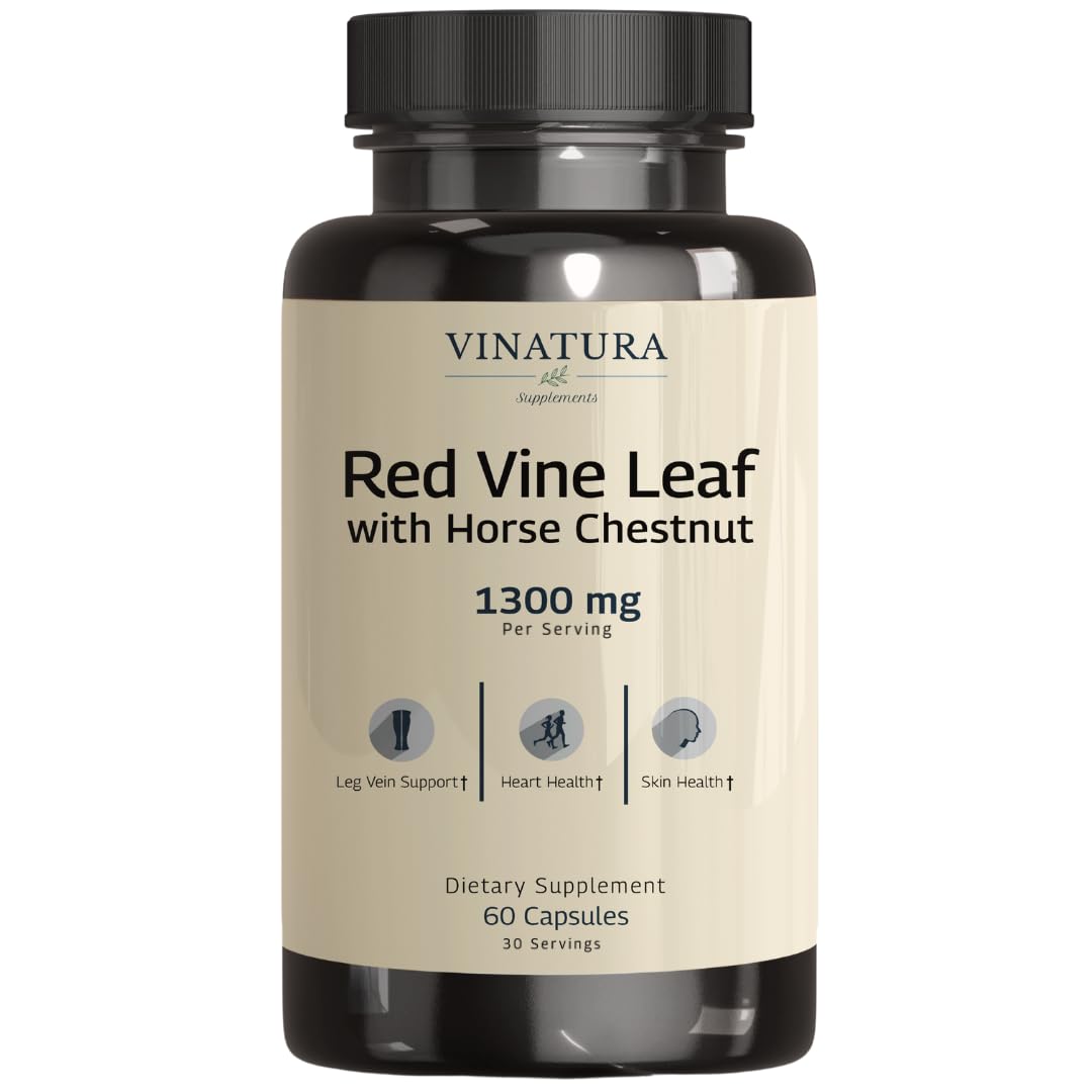 Suplemento Vinatura: Extracto De Hoja De Vid Roja, Castaño De Indias 130 - Venta Internacional.