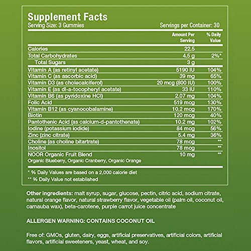Foto 3 pulgar | Gomitas Multivitamínicas Para Adultos Supplement Noor Vitamins, Halal, 90 Unidades - Venta Internacional.