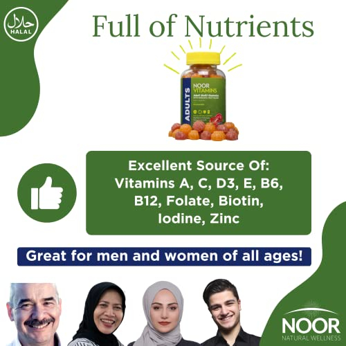 Foto 4 pulgar | Gomitas Multivitamínicas Para Adultos Supplement Noor Vitamins, Halal, 90 Unidades - Venta Internacional.