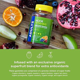 Foto 6 | Gomitas Multivitamínicas Para Adultos Supplement Noor Vitamins, Halal, 90 Unidades - Venta Internacional.