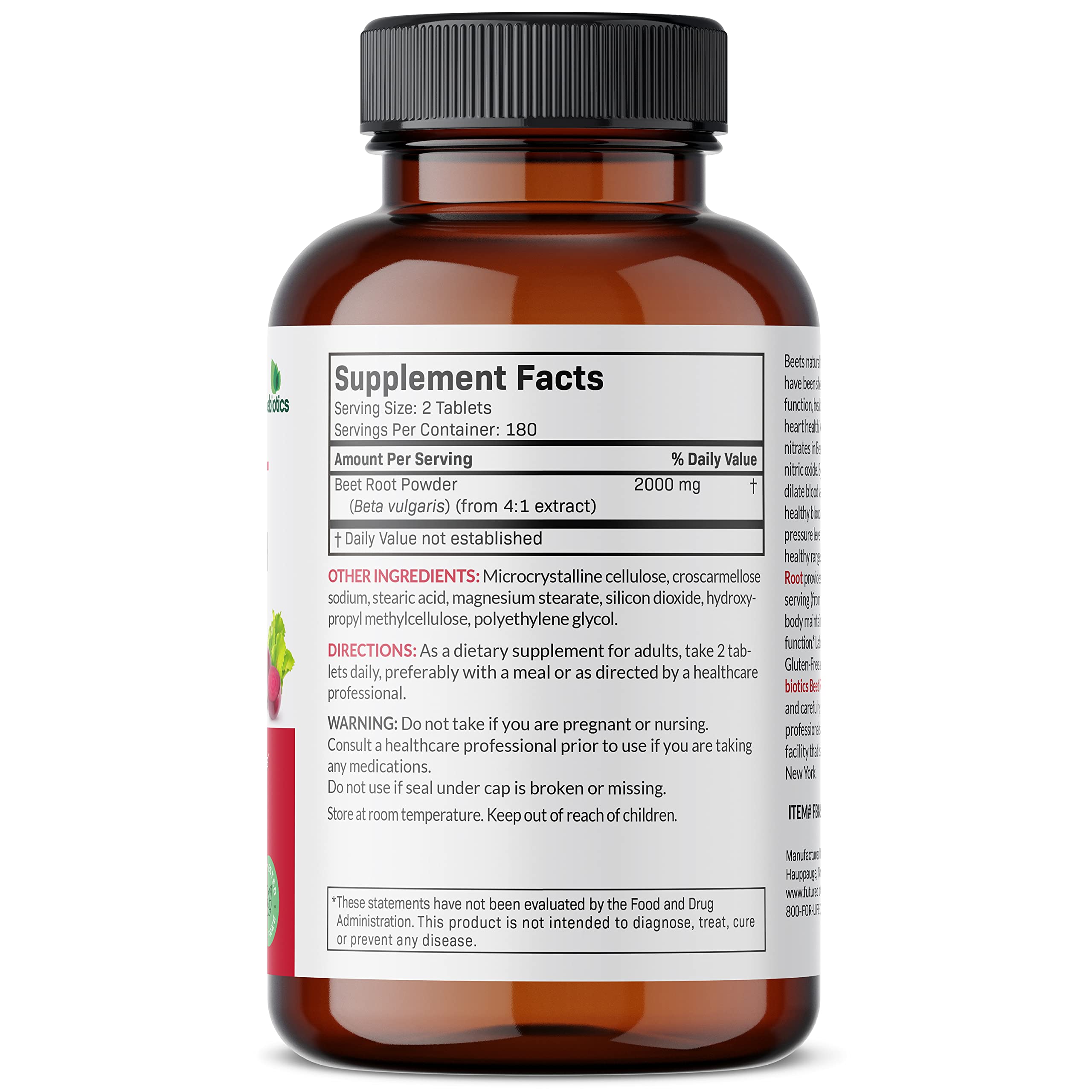Foto 2 | Suplemento Futurebiotics De Raíz De Remolacha Extra Fuerte, 2000 Mg - Venta Internacional.