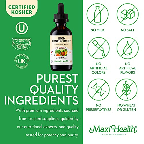 Foto 5 pulgar | Suplemento De Hierro Maxi-health 15 Mg/ml Líquido Para Hombres, Mujeres, K - Venta Internacional.