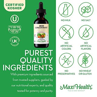 Foto 4 | Suplemento De Hierro Maxi-health 15 Mg/ml Líquido Para Hombres, Mujeres, K - Venta Internacional.