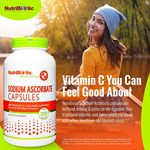 Foto 5 pulgar | Cápsulas De Vitamina C Nutribiotic, Ascorbato De Sodio, 250 Unidades - Venta Internacional.
