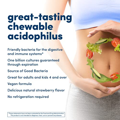 Foto 4 pulgar | Tableta Masticable American Health Acidophilus 1b 60 Fresa - Venta Internacional.