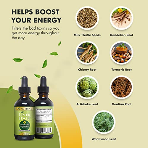Foto 6 pulgar | Suplemento Go Nutrients Liver Edge Liver Cleanse, 60 Ml - Venta Internacional.