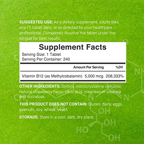 Foto 5 pulgar | Suplemento, Oferta, Suplemento De Metil Vitamina B-12, 5000 Mcg, 240  - Venta Internacional.