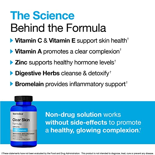 Foto 4 pulgar | Suplemento Vitamedica Clear Skin Vitamin 60 Ct - Venta Internacional.
