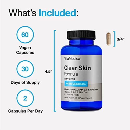 Foto 7 pulgar | Suplemento Vitamedica Clear Skin Vitamin 60 Ct - Venta Internacional.