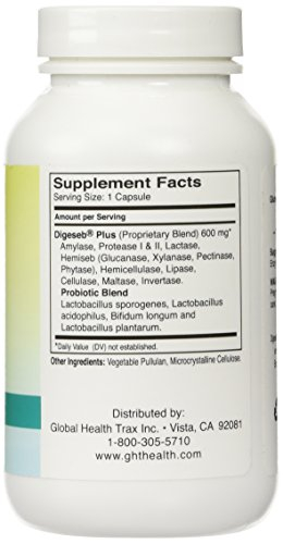 Foto 3 pulgar | Suplemento Global Health Trax Active Digestive Enzymes 90 Ca - Venta Internacional.