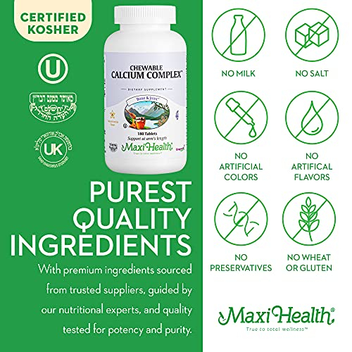 Foto 5 pulgar | Suplemento Maxi Health Masticable Calcium Complex 1000 Mg - Venta Internacional.