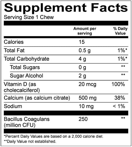 Foto 4 pulgar | Suplemento Bariatricpal Para Masticar Con Citrato De Calcio, 500 Mg - Venta Internacional.