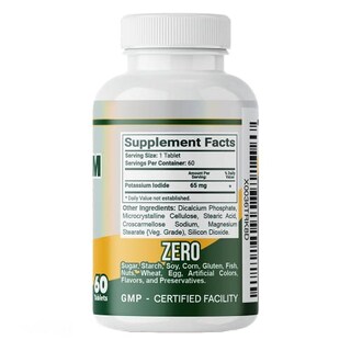Foto 2 | Suplemento Dietético Gade Nutrition, Yoduro De Potasio, 65 Mg - Venta Internacional.