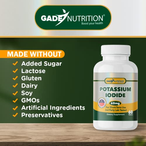 Foto 5 pulgar | Suplemento Dietético Gade Nutrition, Yoduro De Potasio, 65 Mg - Venta Internacional.
