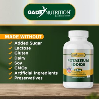 Foto 4 | Suplemento Dietético Gade Nutrition, Yoduro De Potasio, 65 Mg - Venta Internacional.