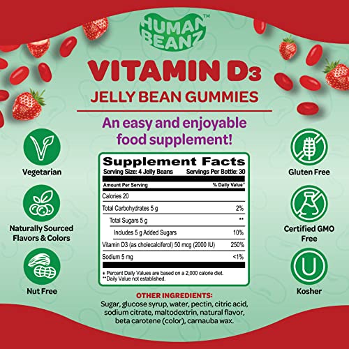 Foto 7 pulgar | Suplemento De Gomitas Con Vitamina D3 Para Adultos De Human Beanz - Venta Internacional.