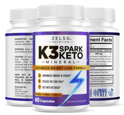 Foto 3 | Paquete De 3 Píldoras Minerales K3 Spark, Suministro Para 90 Días De Zelso Nutri - Venta Internacional.