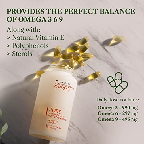 Foto 4 pulgar | Suplemento Naturesage Vegan Omega 3 6 9 Semillas De Salvia Sclarea 90 C - Venta Internacional.