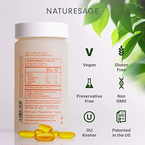 Foto 5 pulgar | Suplemento Naturesage Vegan Omega 3 6 9 Semillas De Salvia Sclarea 90 C - Venta Internacional.