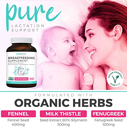 Foto 2 | Suplemento De Lactancia Pure Mom Organic Fenogreco 60 Cápsulas - Venta Internacional.