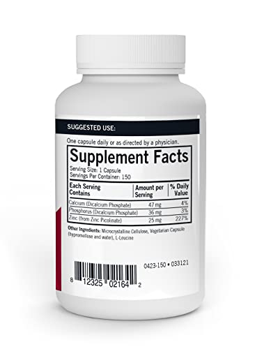 Foto 3 pulgar | Suplemento De Picolinato De Zinc Kirkman 25 Mg 150 Cápsulas Vegetarianas - Venta Internacional.