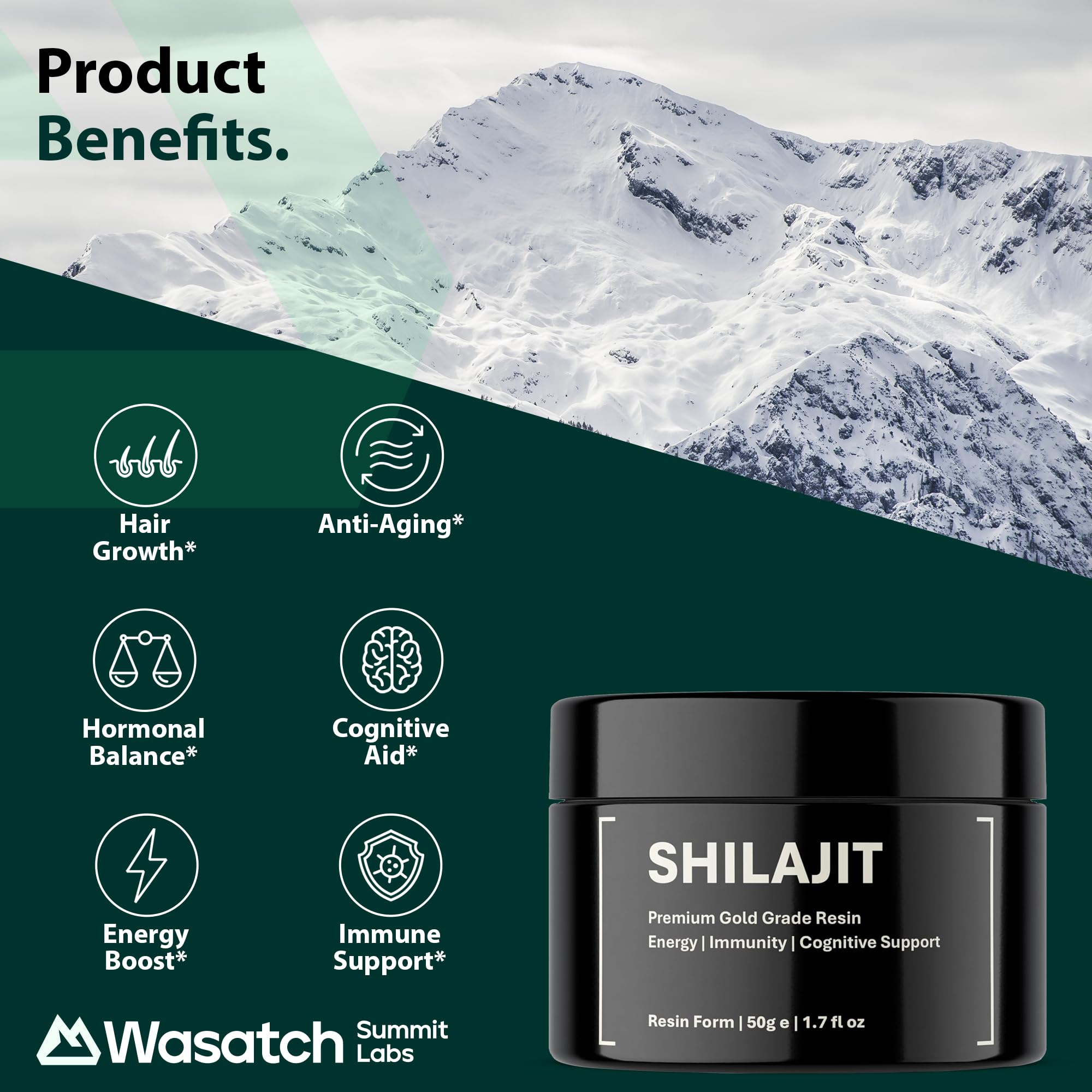 Foto 3 pulgar | Resina Shilajit Wasatch Summit Labs, Más De 85 Minerales Orgánicos, 30 Ml - Venta Internacional.