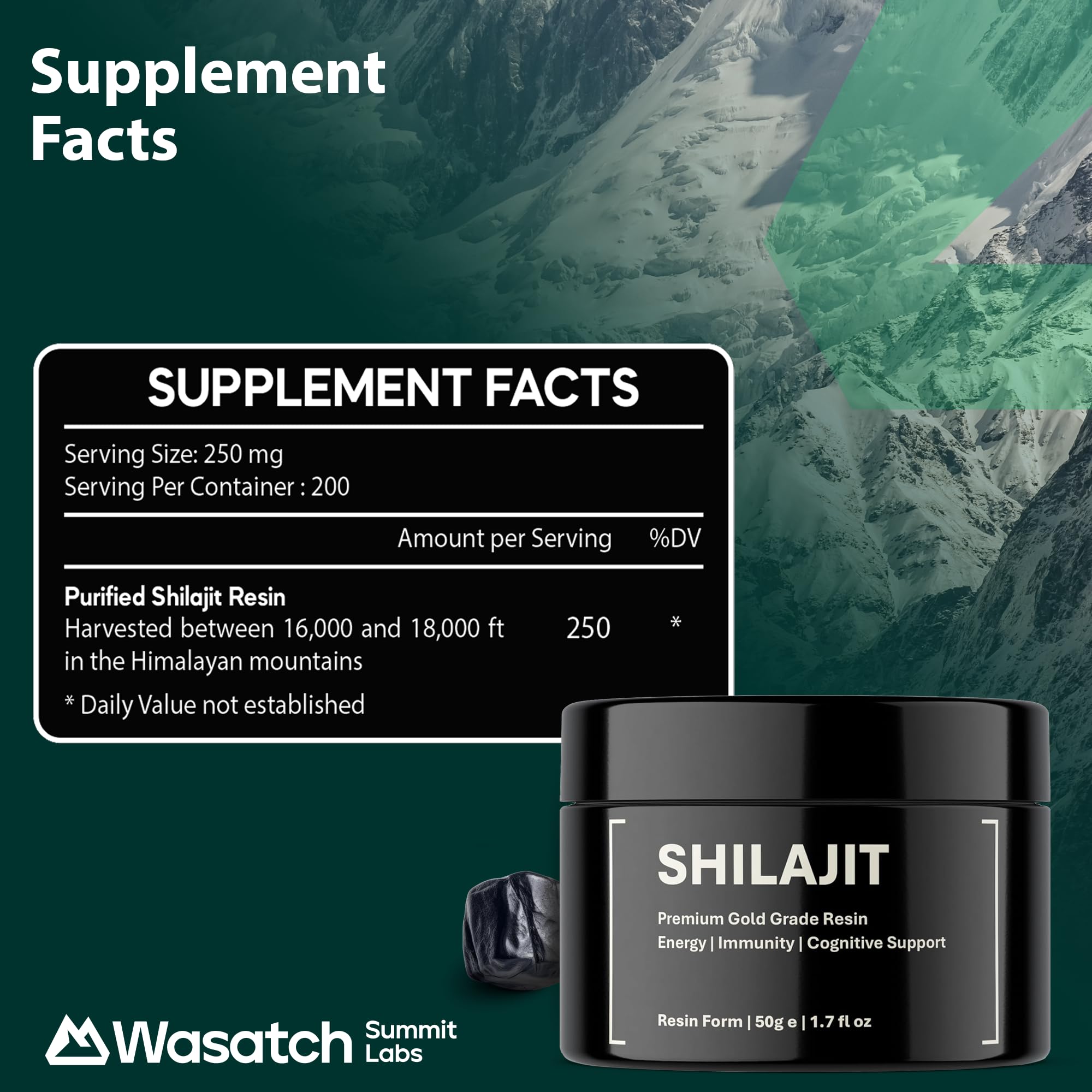 Foto 8 pulgar | Resina Shilajit Wasatch Summit Labs, Más De 85 Minerales Orgánicos, 30 Ml - Venta Internacional.