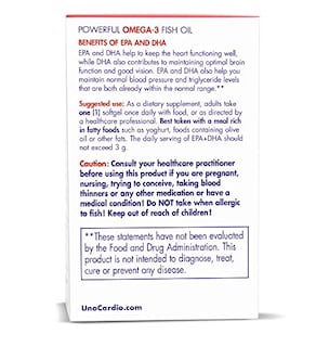 Foto 5 | Suplemento De Aceite De Pescado Whc Unocardio X2, 1270 Mg De Omega-3, 60 G - Venta Internacional.