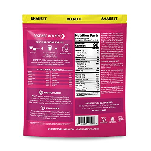 Foto 2 | Proteína En Polvo Designer Wellness Aria Para Mujer, Vainilla, 840 G - Venta Internacional.