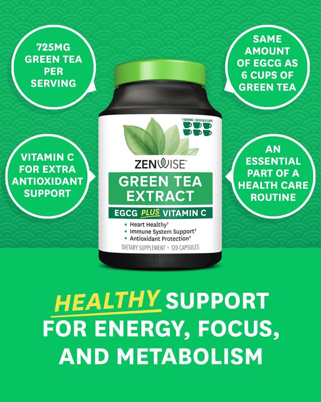 Foto 4 pulgar | Complemente El Extracto De Té Verde Zenwise Con Egcg Y Vitamina C - Venta Internacional.