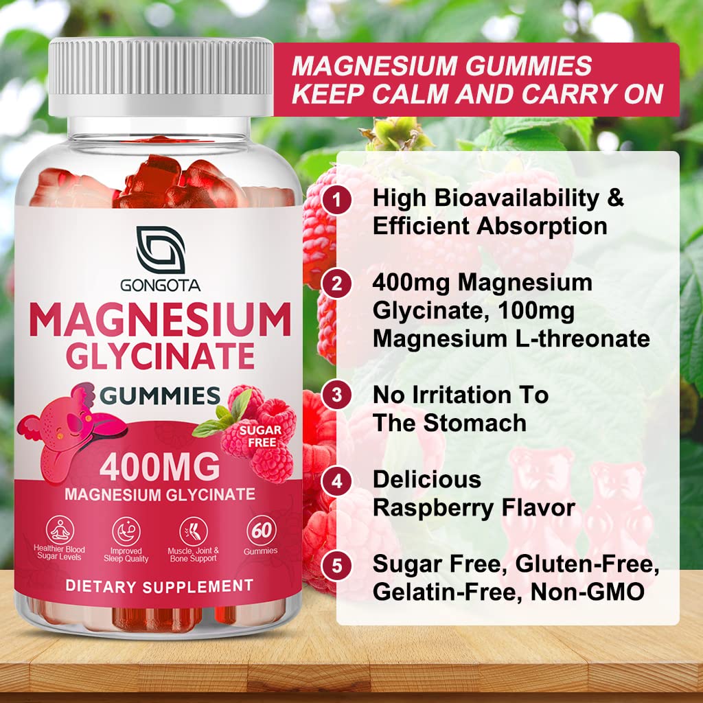 Foto 8 pulgar | Gomitas De Glicinato De Magnesio Gongota 400 Mg Con 100 Mg L-t - Venta Internacional.