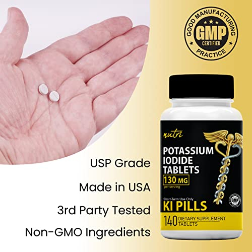 Foto 5 pulgar | Tabletas De Yoduro De Potasio De Protección Radiológica 130 Mg (140) - Venta Internacional.