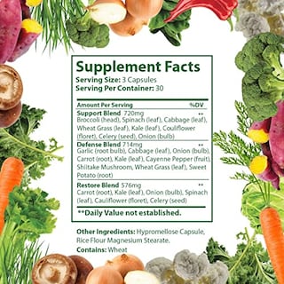 Foto 4 | Suplemento De Frutas Y Verduras Just Ripe Nutrition, 180 Cápsulas - Venta Internacional.