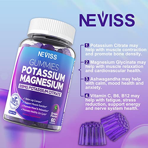Foto 4 pulgar | Suplementos: Gomitas De Potasio Y Magnesio Neviss, 99 Mg, 120 Unidades - Venta Internacional.