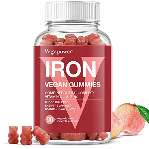 Foto 2 pulgar | Suplemento Vegano De Gomitas De Hierro, Con Vitamina C, A, Complejo B, Folato Y Zinc Para Adultos Y  - Venta Internac