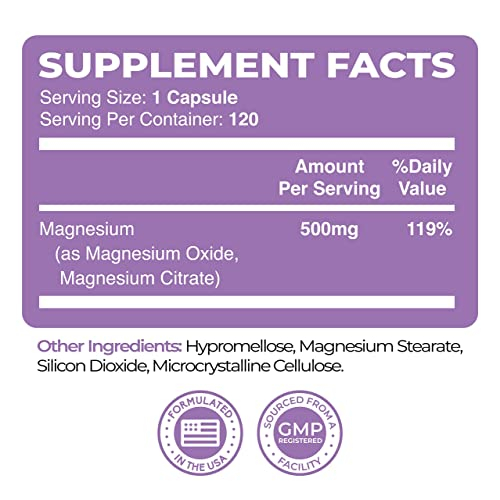 Foto 3 pulgar | Suplemento Nobi Nutrition Citrato De Óxido De Magnesio 500 Mg 120  - Venta Internacional.