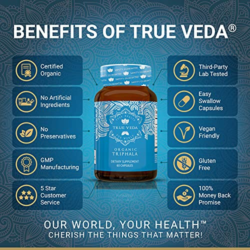 Foto 3 pulgar | Suplemento True Veda Organic Triphala En Cápsulas 60 Cápsulas - Venta Internacional.