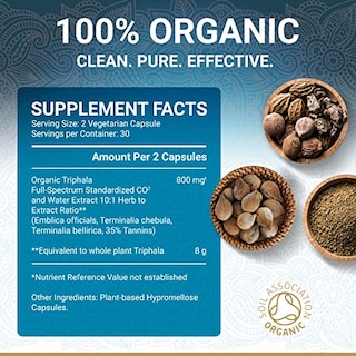 Foto 7 | Suplemento True Veda Organic Triphala En Cápsulas 60 Cápsulas - Venta Internacional.