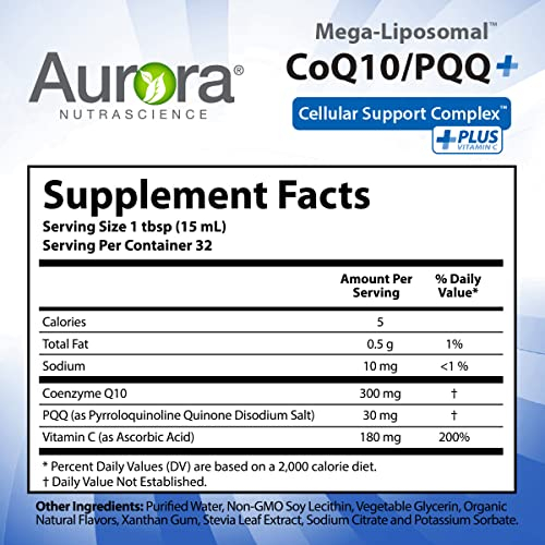 Foto 7 pulgar | Suplemento Aurora Nutrascience Megaliposomal Coq10/pqq+ Vit - Venta Internacional.