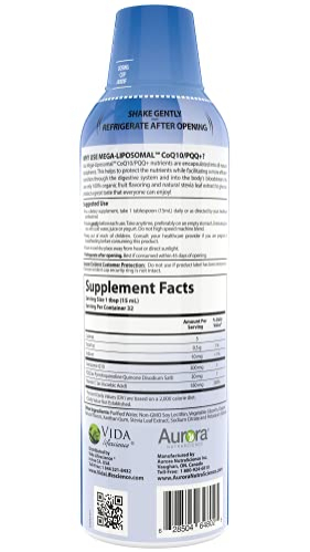 Foto 8 pulgar | Suplemento Aurora Nutrascience Megaliposomal Coq10/pqq+ Vit - Venta Internacional.
