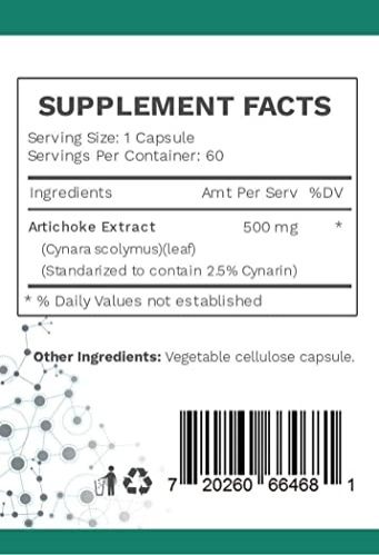 Foto 4 pulgar | Suplemento Amg Naturals De Extracto De Alcachofa En Cápsulas De 7 Mg De Cynar - Venta Internacional.