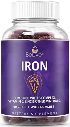 Gomitas De Hierro Belive Con Complejo De Vitamina C, A, B Y Folato Vega - Venta Internacional.