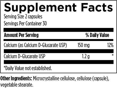Foto 5 pulgar | Diseños De Suplementos Para La Salud D-glucarato De Calcio 1200 Mg - Venta Internacional.