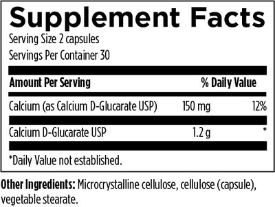 Foto 4 | Diseños De Suplementos Para La Salud D-glucarato De Calcio 1200 Mg - Venta Internacional.