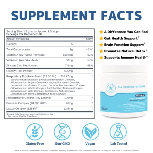 Foto 3 pulgar | Suplemento Probiótico All-star Nutrition Bio-heal  5 En 1 - Venta Internacional.