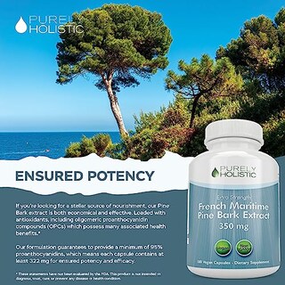 Foto 5 | Suplemento De Extracto De Corteza De Pino Puramente Holístico 350 Mg X180 - Venta Internacional.